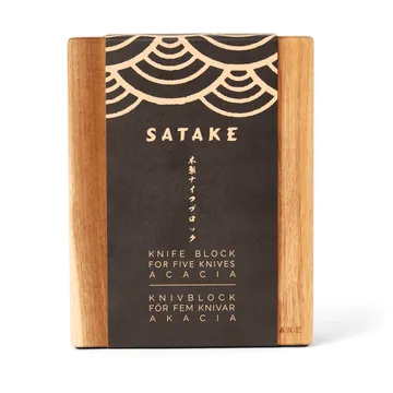Satake Messerblock - Akazie, 5 Messer, 22,8x18x8 cm - Satake