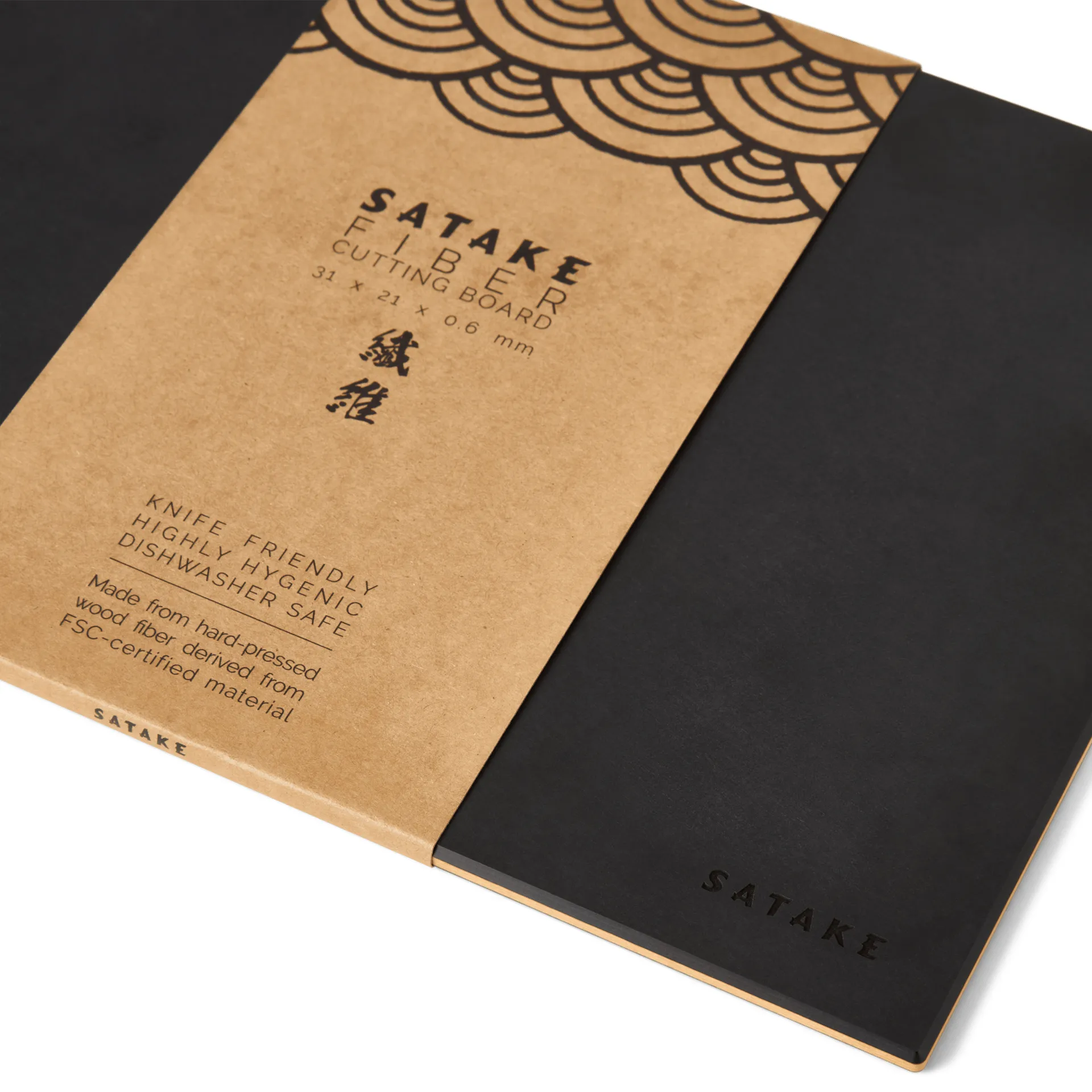 Satake Schneidebrett Holz und Papier, 31x21,5x0,6 cm Satake
