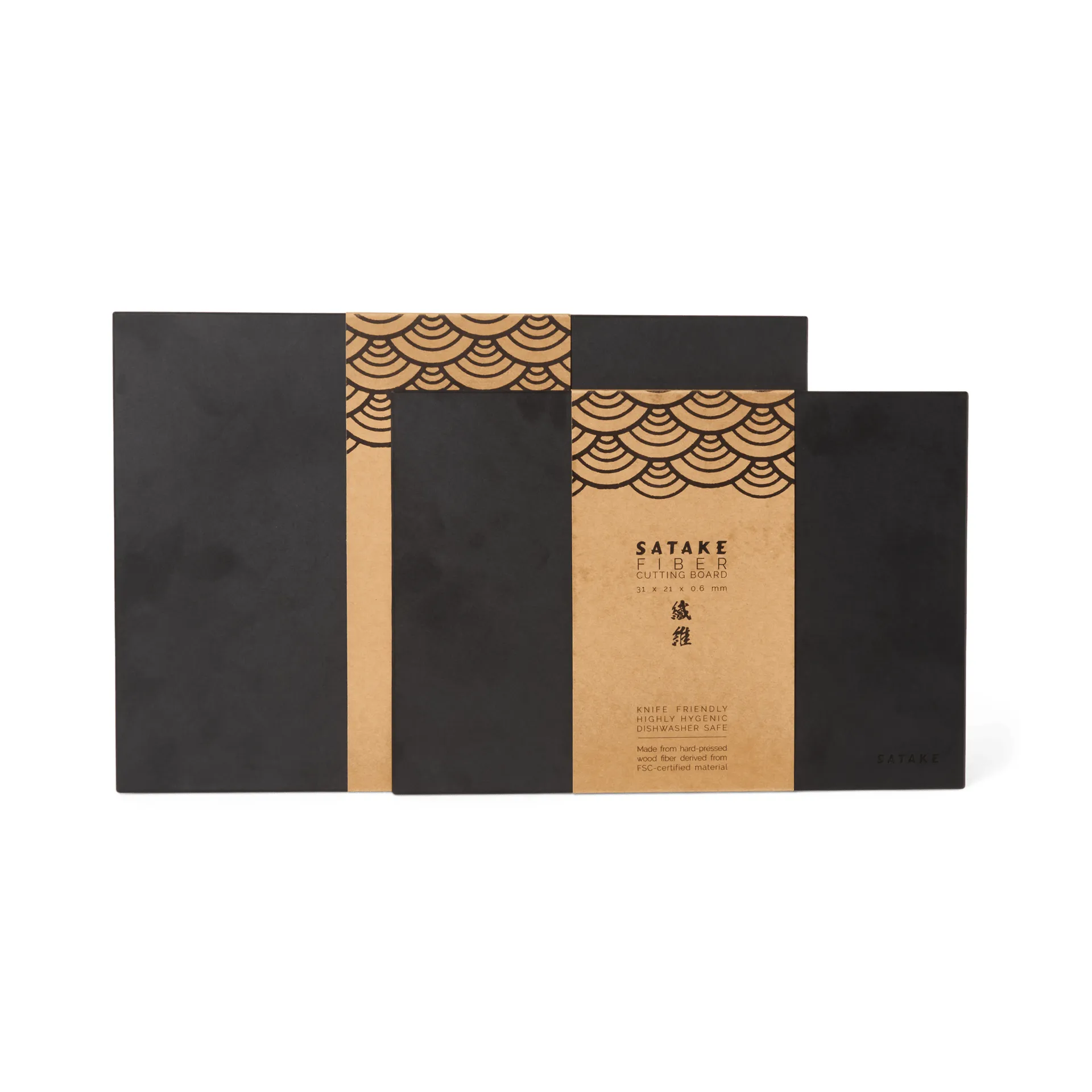 Satake Schneidebrett Holz und Papier, 37x25,5x0,6 cm Satake