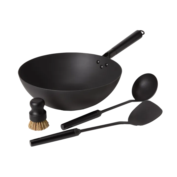 Satake Wok-Set Kohlenstoffstahl - 4 Teile - Satake