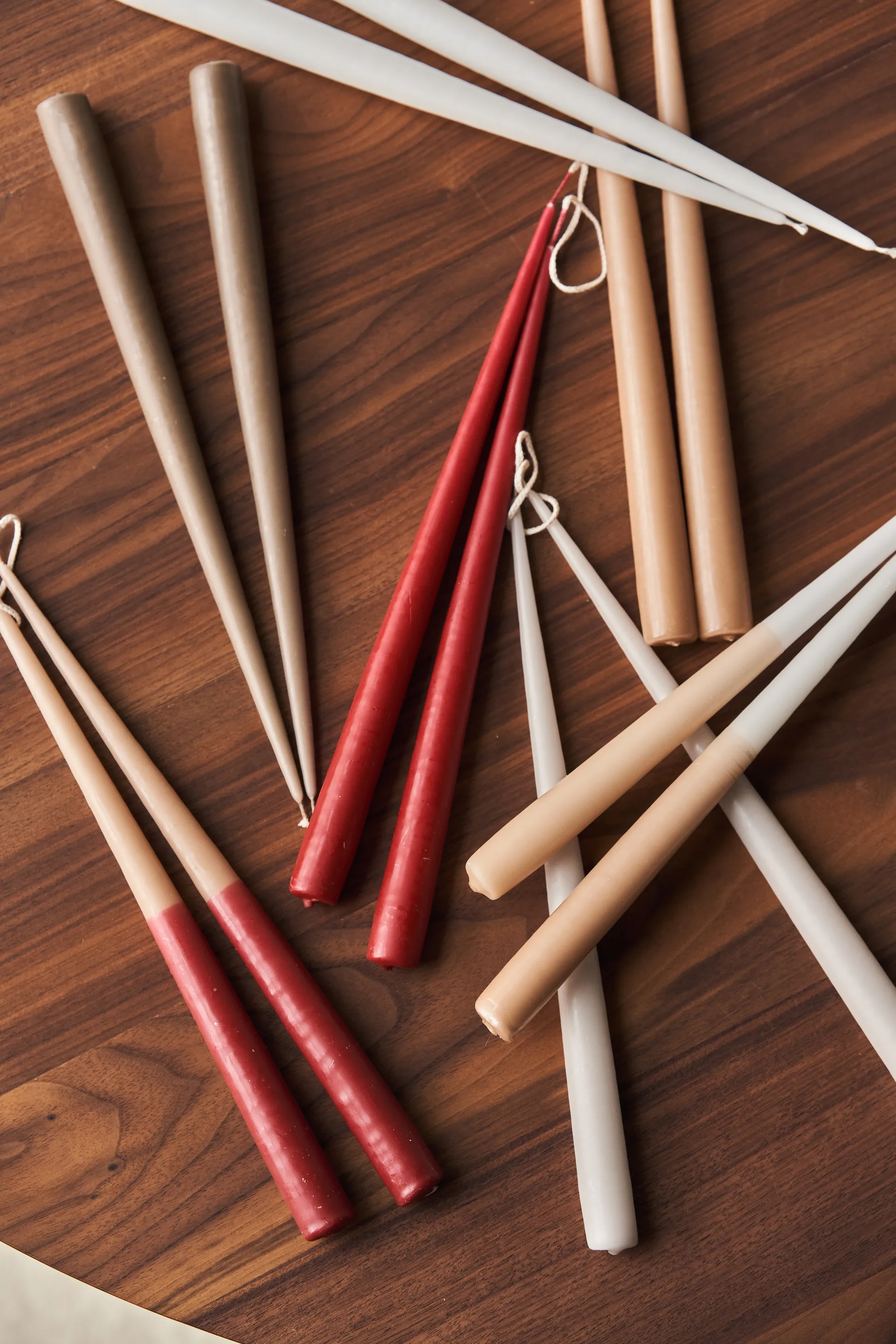 Affinity Spitzkerzen zweifarbig 4er-Pack 32 cm, White-sand Scandi Essentials