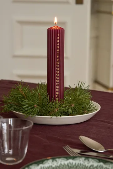 Awaiting Adventskerze - Deep wine, 25 cm - Scandi Essentials