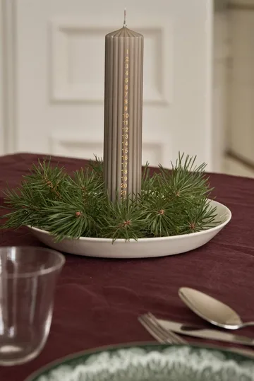 Awaiting Adventskerze - Linen, 25 cm - Scandi Essentials