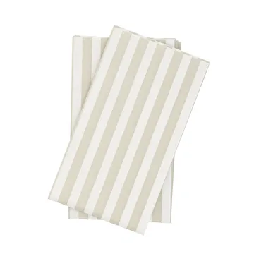Bold Stripe Papierserviette - Weiß-Beige, 15er-Pack, 33x40 cm - Scandi Essentials