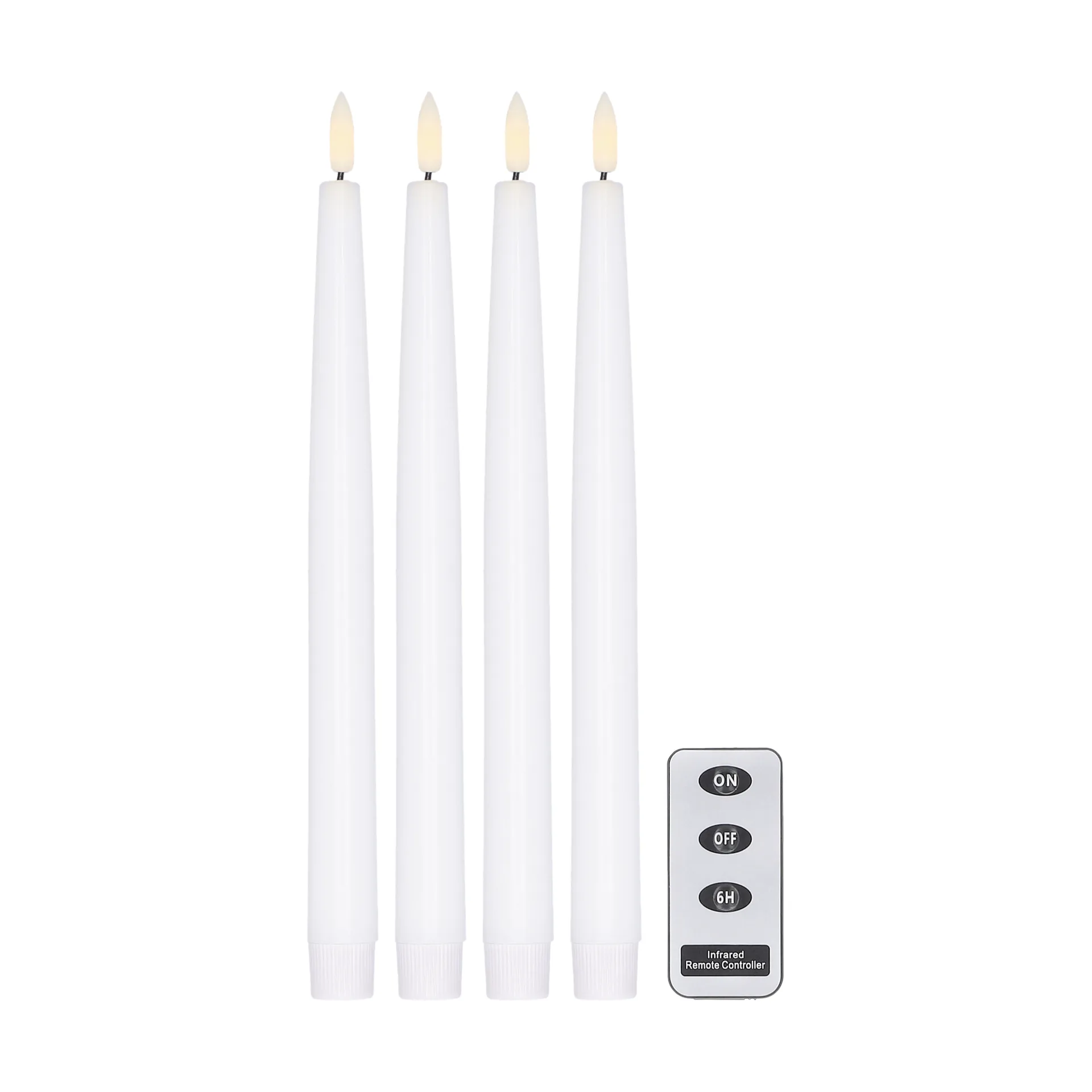 Bright LED-Kerze 28,5cm 4er Pack mit Fernbedienung, Weiß Scandi Essentials
