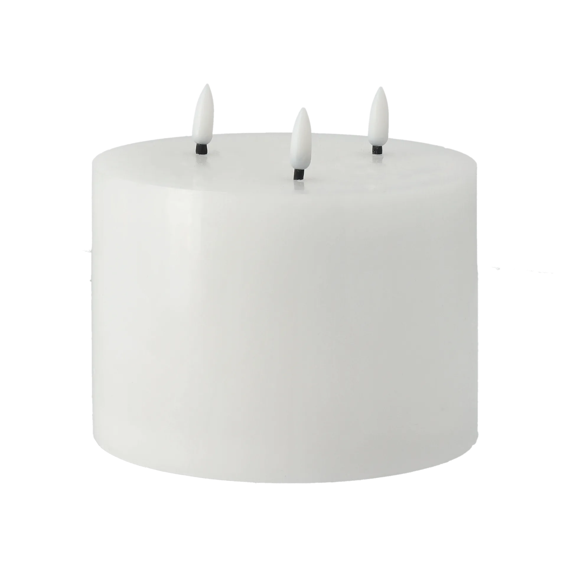 Bright Melt LED-Blockkerze 3 Dochten 13 cm, Weiß Scandi Essentials