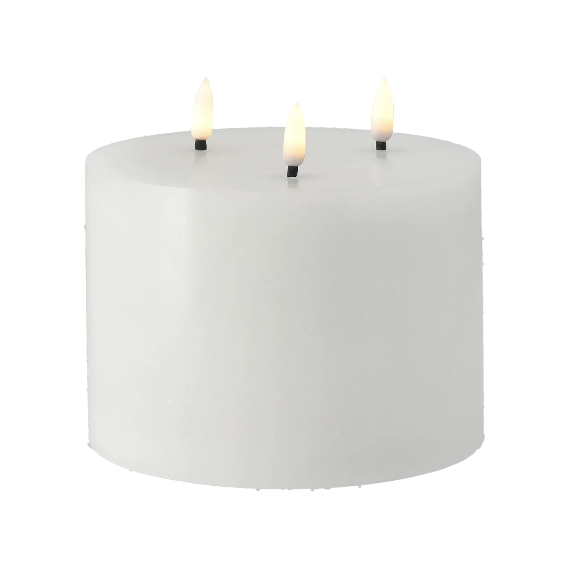 Bright Melt LED-Blockkerze 3 Dochten 13 cm, Weiß Scandi Essentials