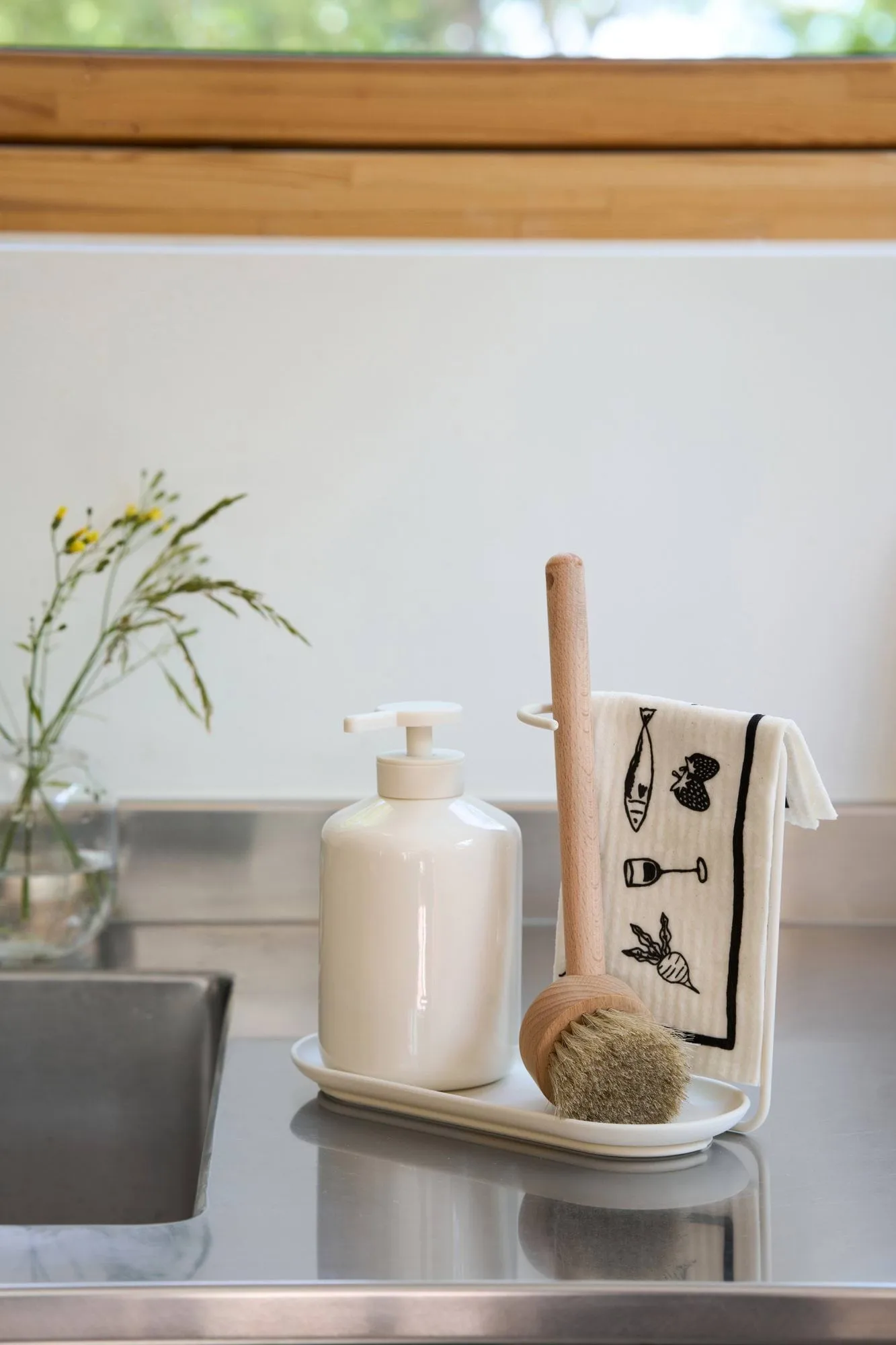 Daily Spültuch mit Muster, Weiß, 3er-Pack Scandi Essentials