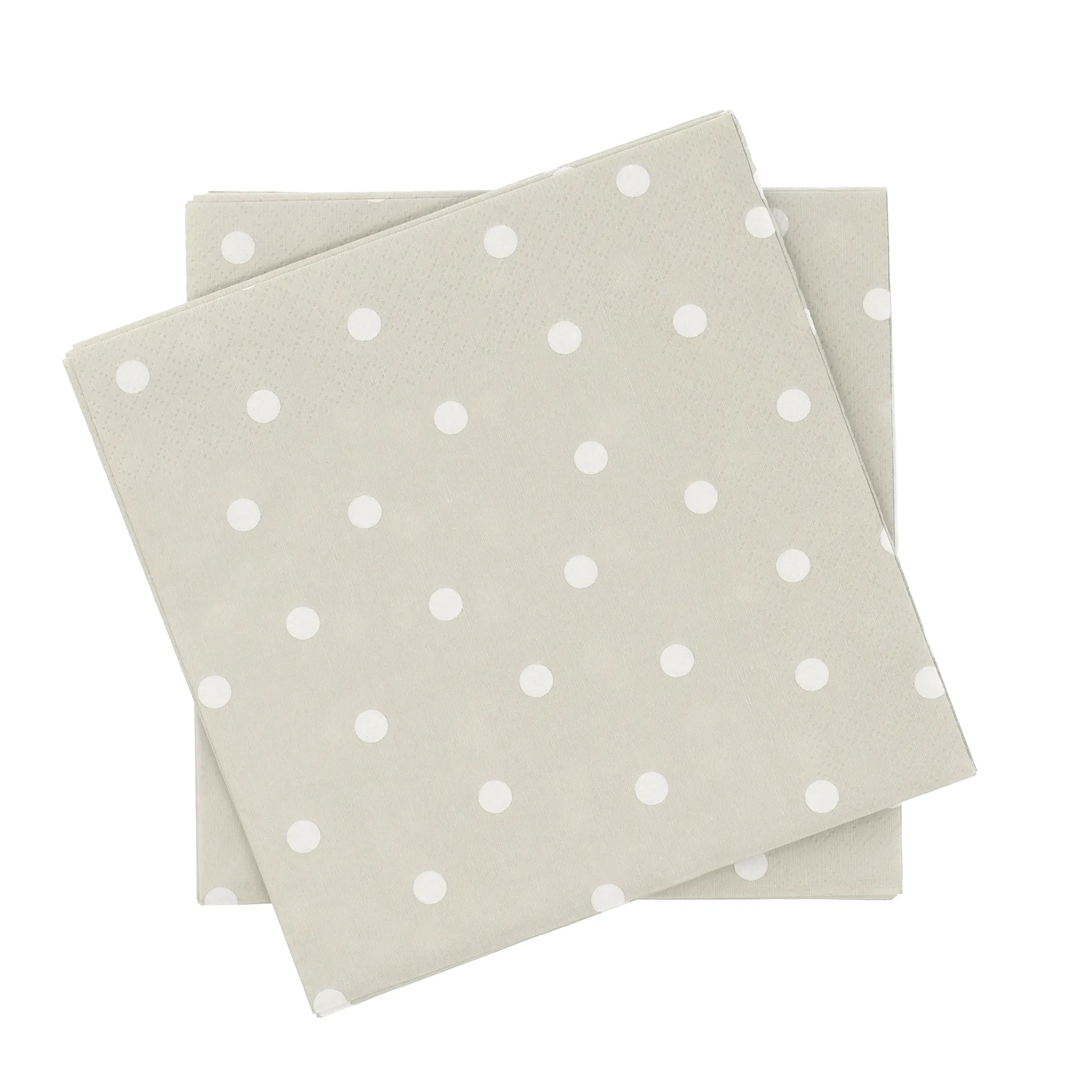 Feine Punkte Papierserviette, Weiß-Beige, 20er-Pack, 33x33 cm Scandi Essentials