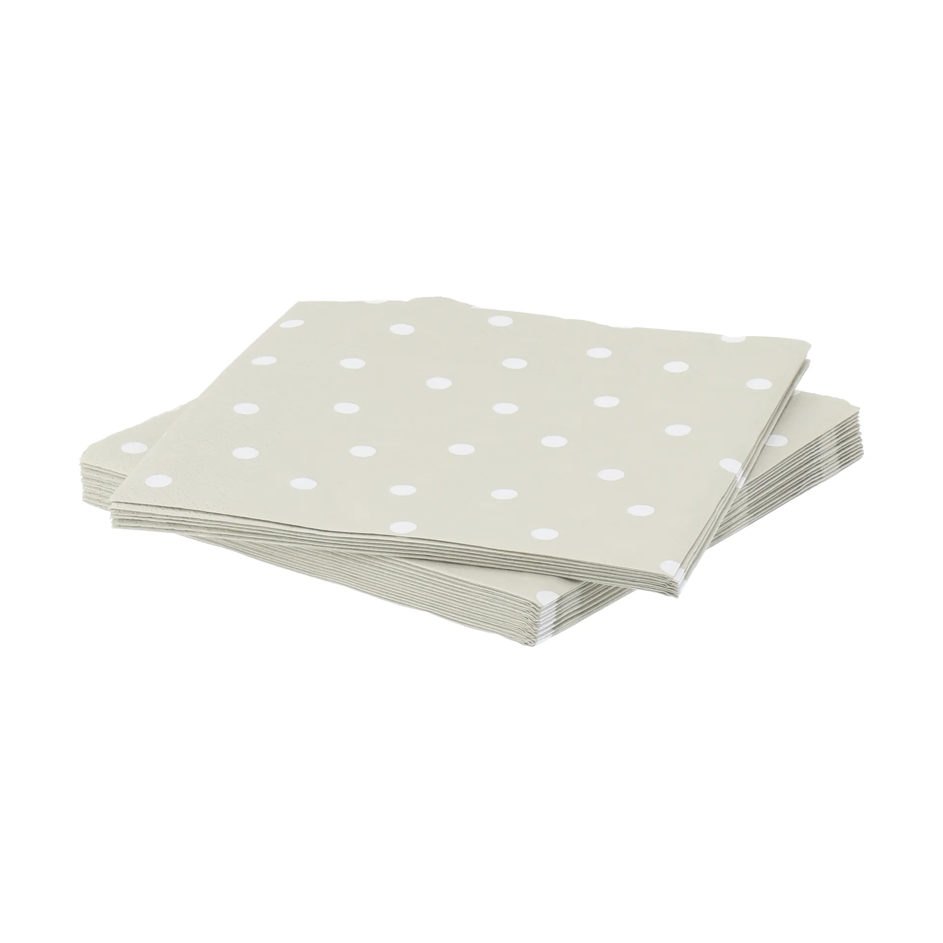 Feine Punkte Papierserviette, Weiß-Beige, 20er-Pack, 33x33 cm Scandi Essentials