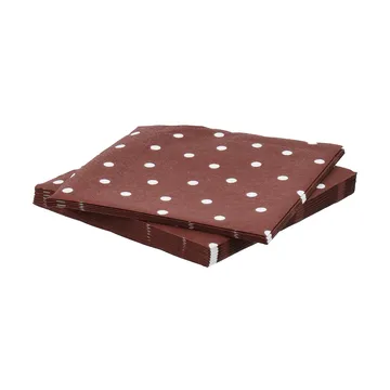 Feine Punkte Papierserviette - Weinrot-Weiß, 20er-Pack, 33x33 cm - Scandi Essentials