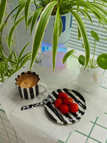 Grain Serviette 33 x 33 cm 20er-Pack - White-black - Scandi Essentials