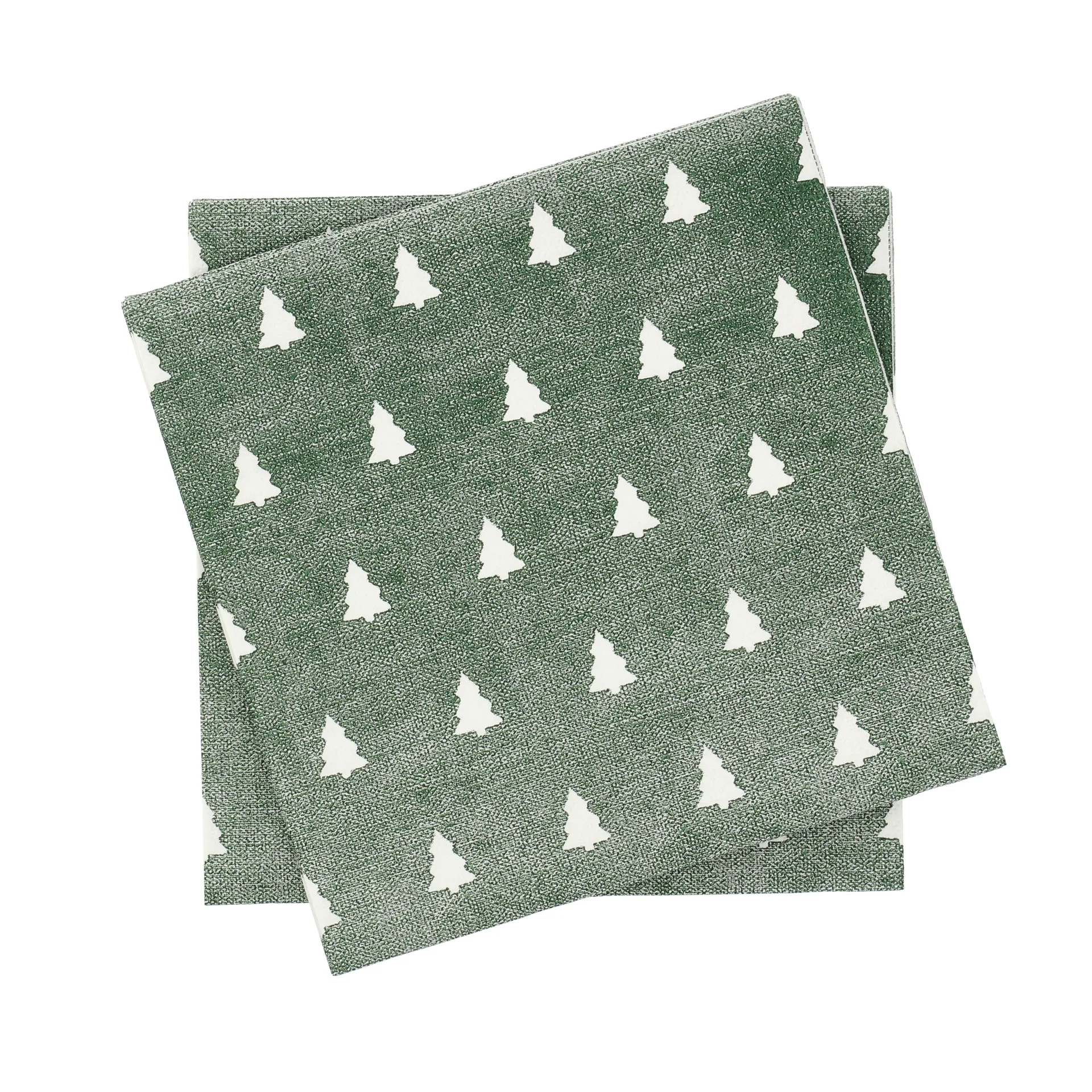 Linen Trees Serviette 33 x 33 cm 20er-Pack, Grün-Weiß Scandi Essentials