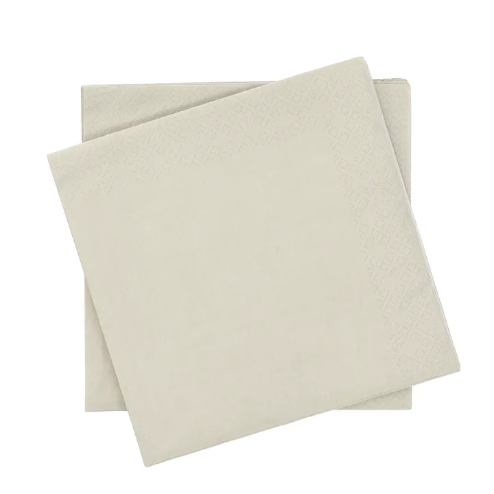 Plain Papierserviette - Beige, 20er-Pack, 40x40 cm - Scandi Essentials