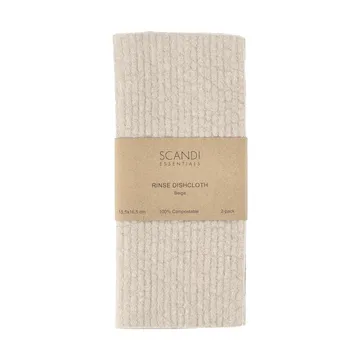 Rinse Spültuch - Beige, 2-teiliges Set - Scandi Essentials