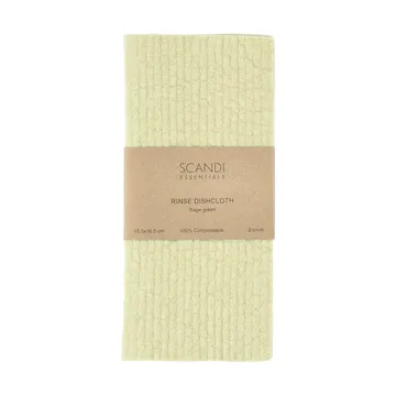 Rinse Spültuch - Salbeigrün, 2-teilig - Scandi Essentials