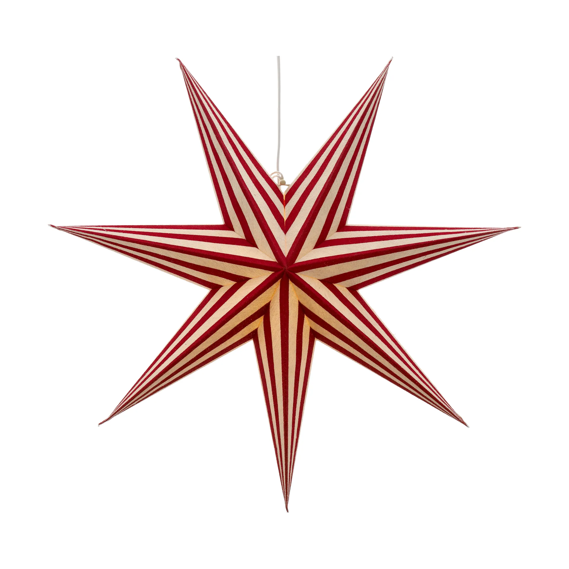 Bare Adventsstern weiß-rot gestreift, 60 cm Scandi Living