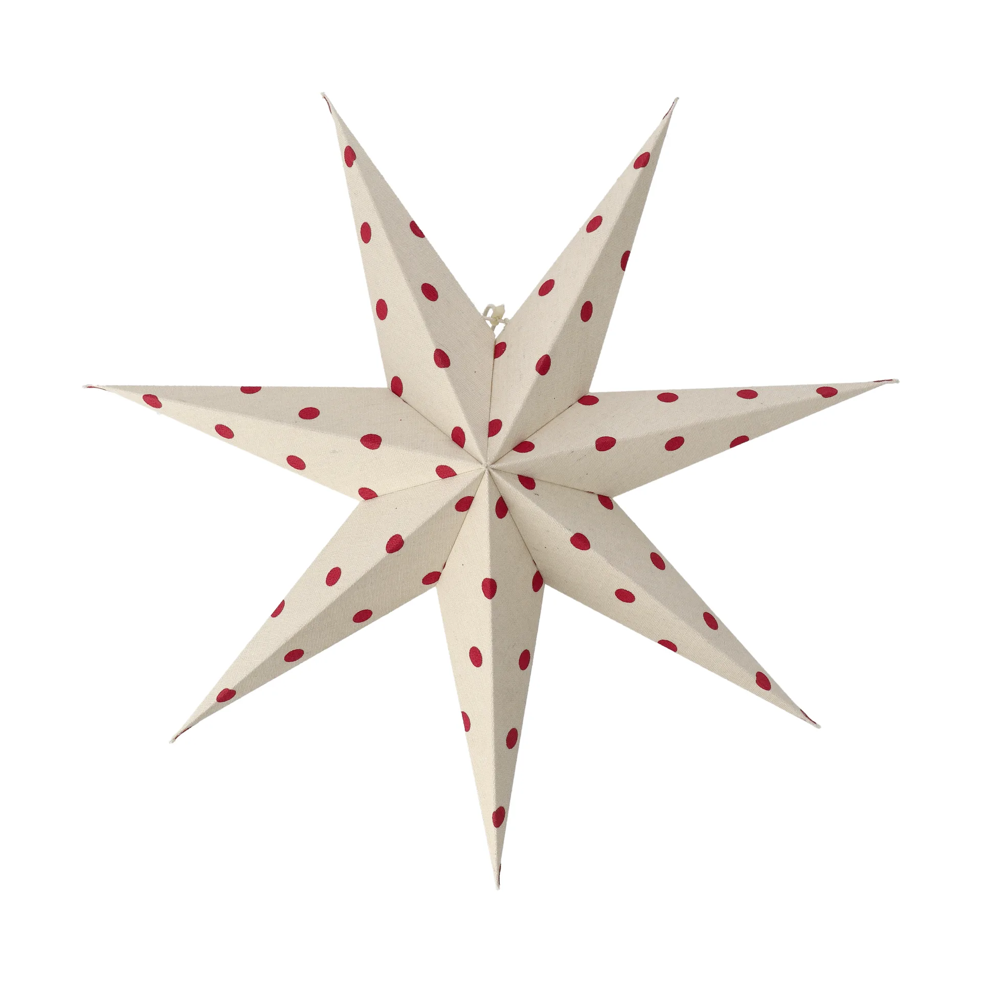 Bare Adventsstern weiß-rote Punkte, 60 cm Scandi Living
