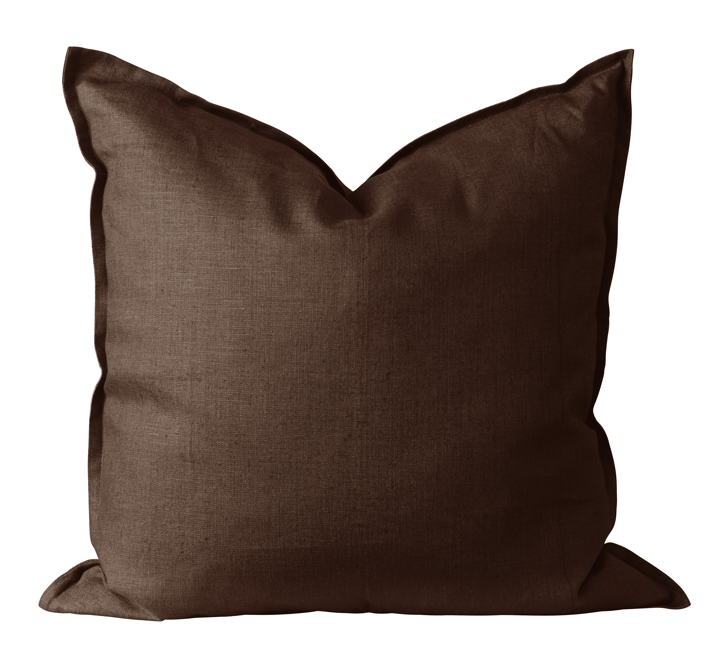 Calm Kissenbezug Leinen 50 x 50cm - Chocolate Brown - Scandi Living