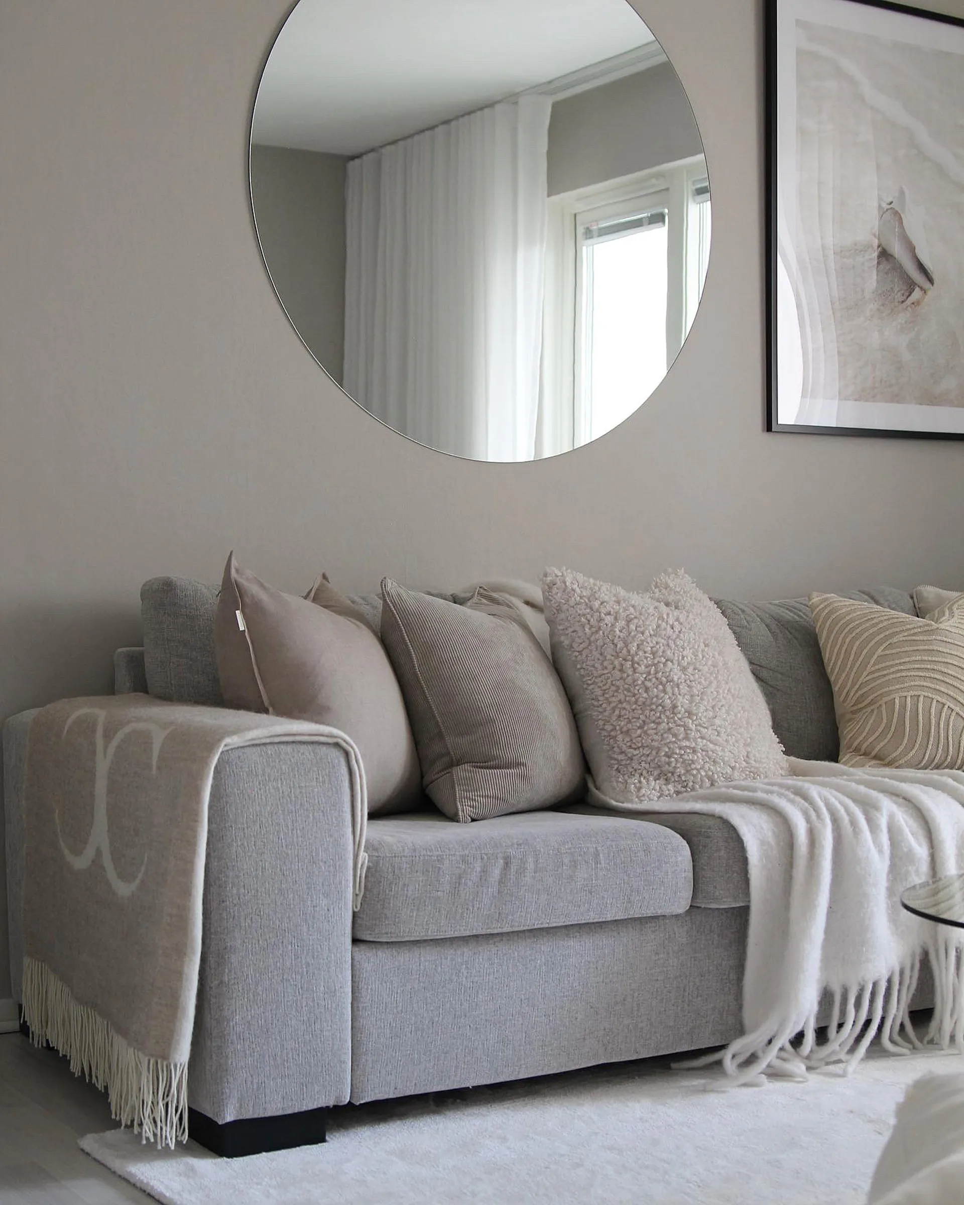 Calm Kissenbezug Leinen 50 x 50cm, Sand Scandi Living