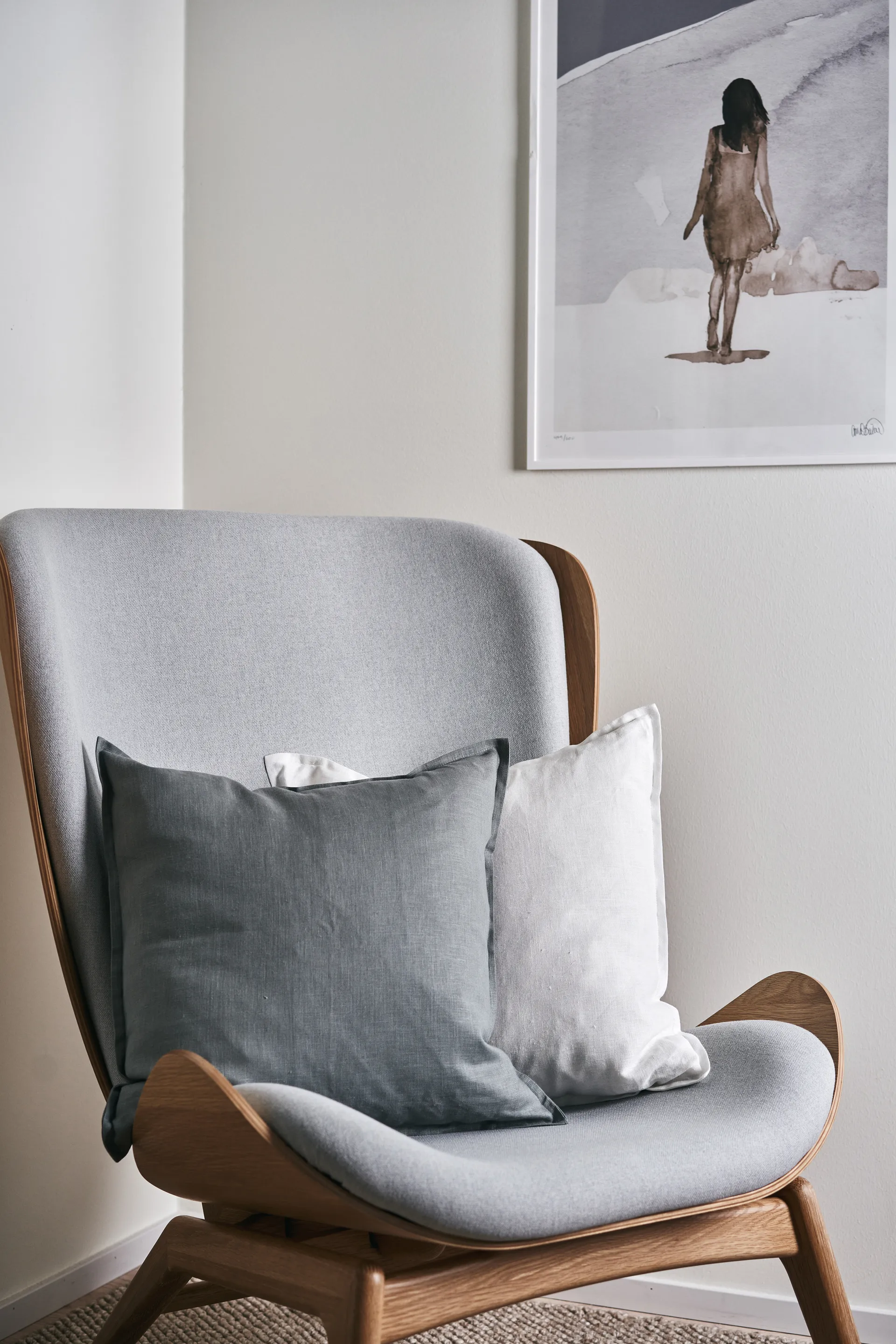 Calm Kissenbezug Leinen 50 x 50cm, White Scandi Living