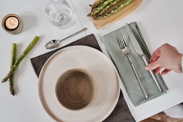 Clean Servietten 45 x 45cm 4er Pack - Dusty green - Scandi Living