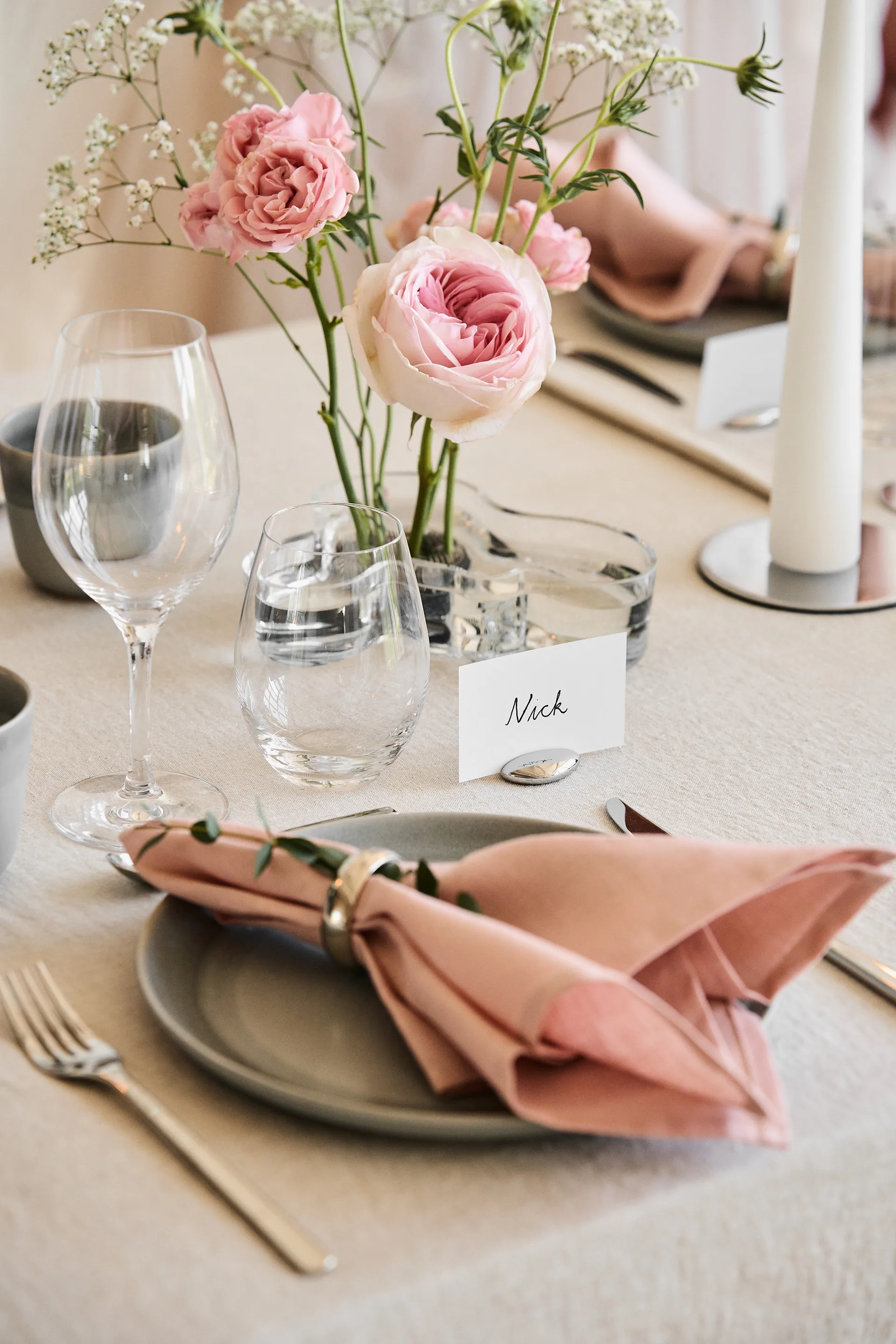 Clean Servietten 45 x 45cm 4er Pack, Dusty rose Scandi Living