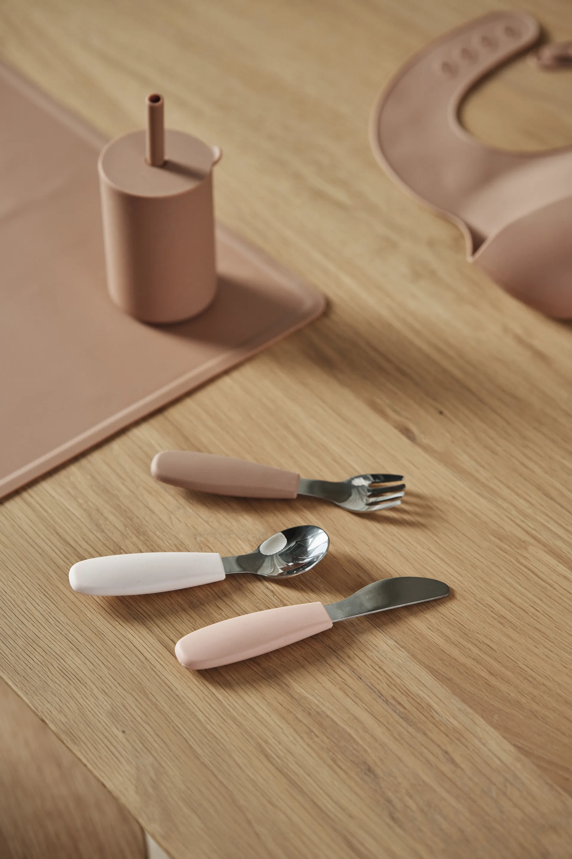Dine Besteckset Silikon 3 Teile, Blush Scandi Living