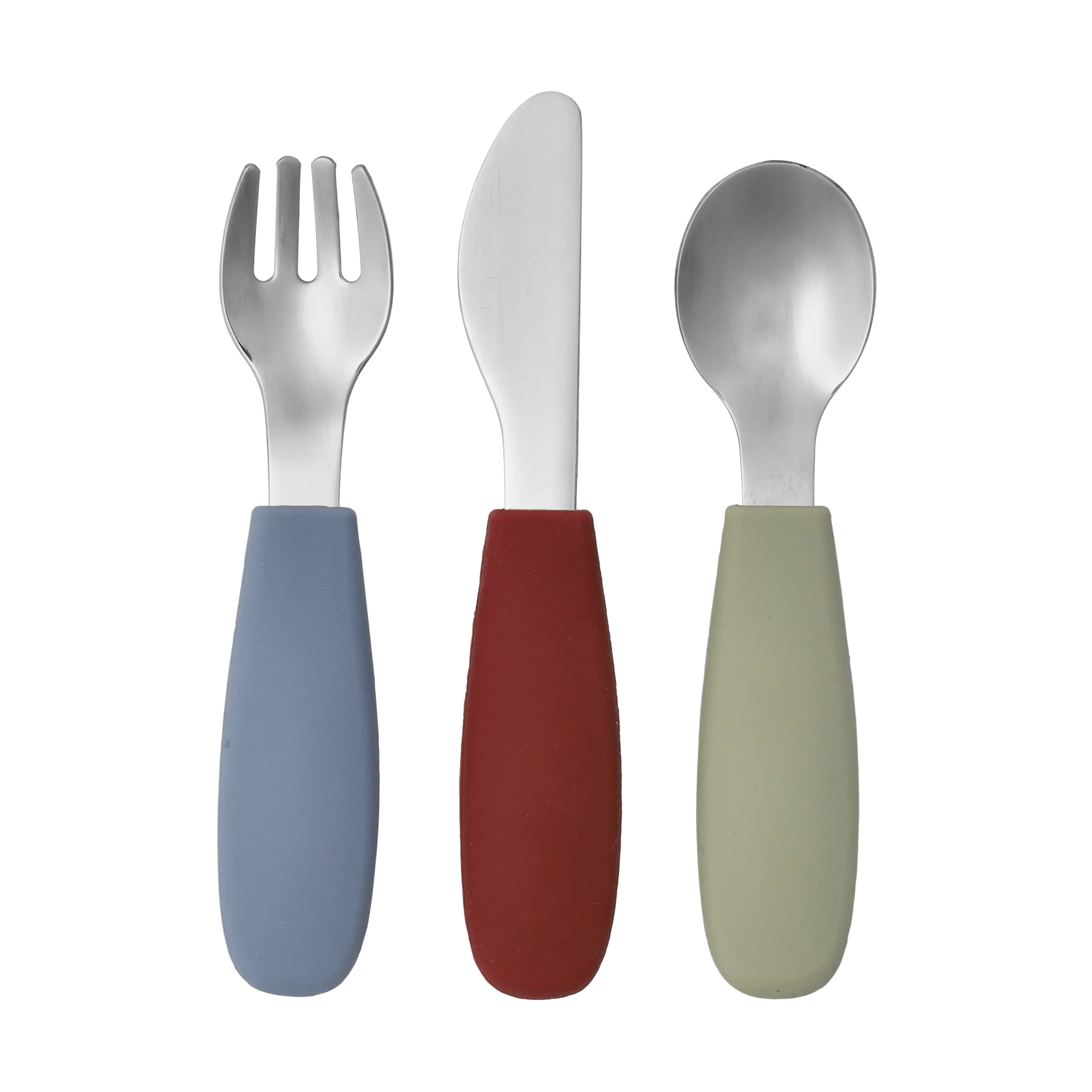 Dine Besteckset Silikon 3 Teile, Green-blue Scandi Living