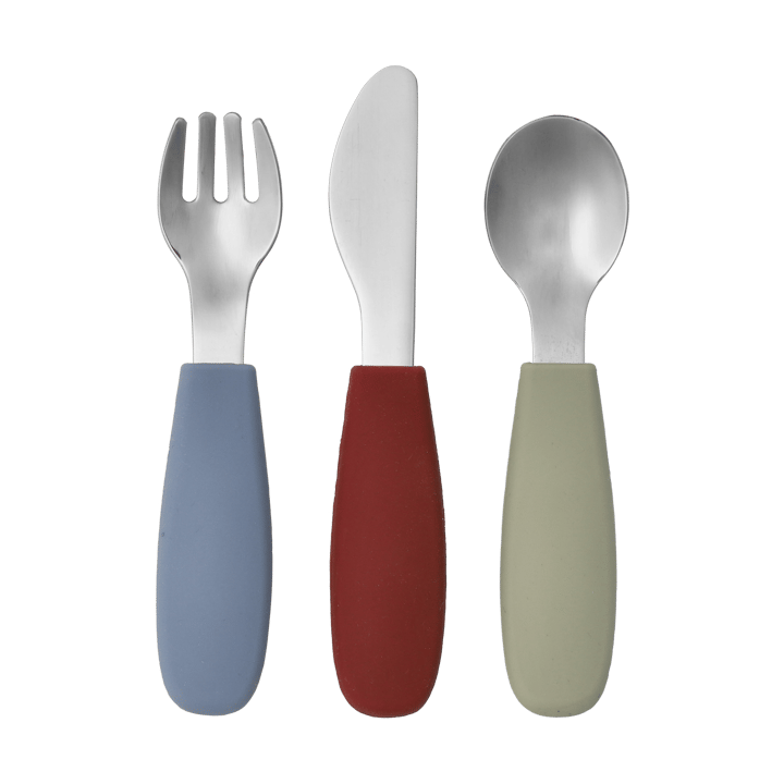 Dine Besteckset Silikon 3 Teile - Green-blue - Scandi Living