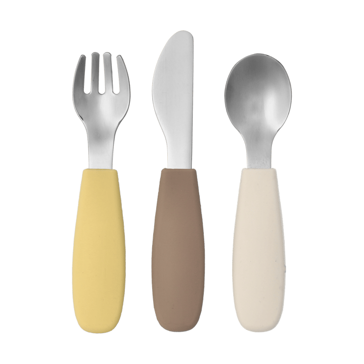 Dine Besteckset Silikon 3 Teile - Taupe - Scandi Living