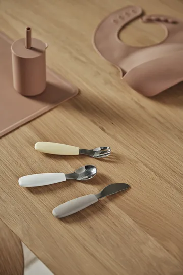 Dine Besteckset Silikon 3 Teile - Taupe - Scandi Living