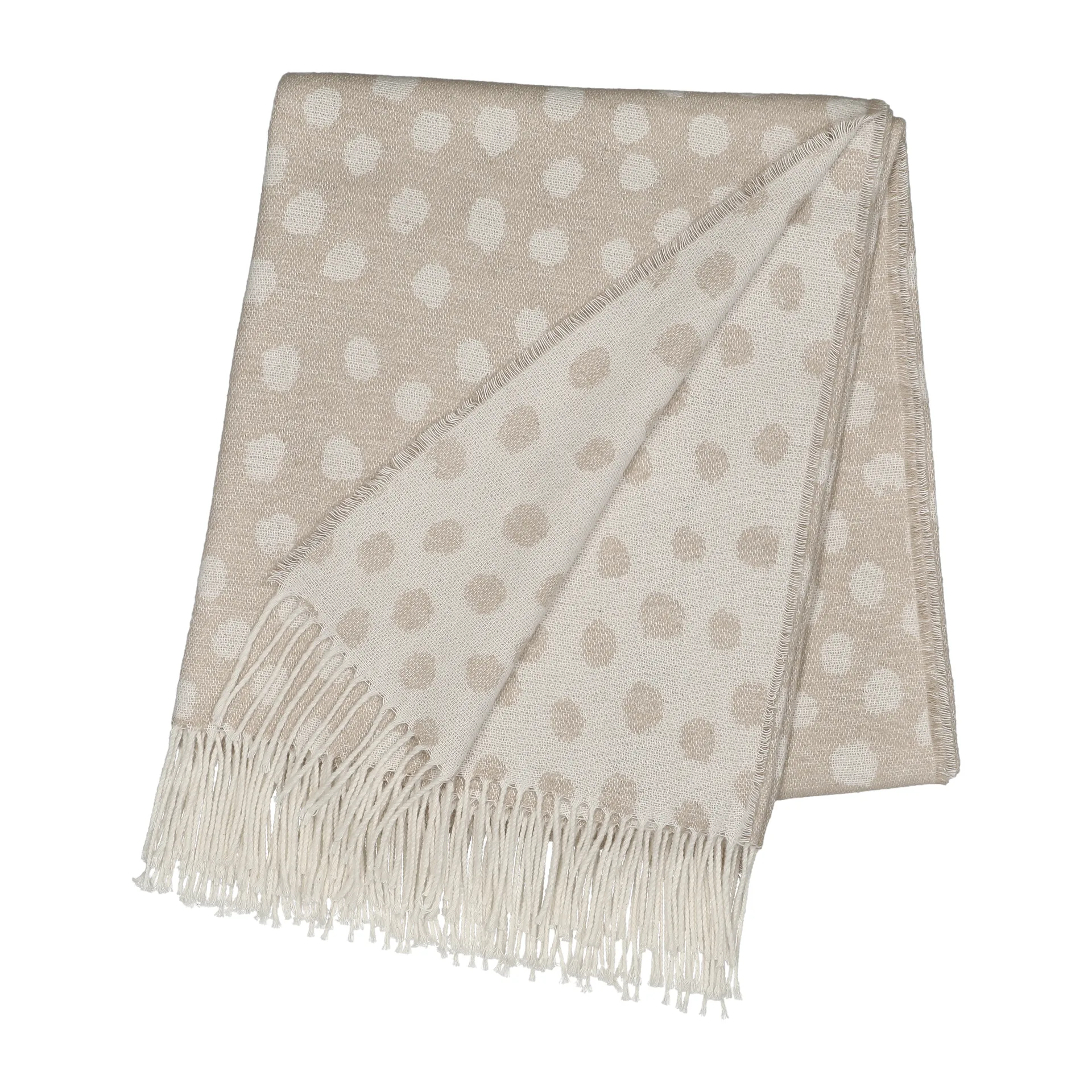 Droplets Baumwolldecke 130 x 185cm, Beige Scandi Living