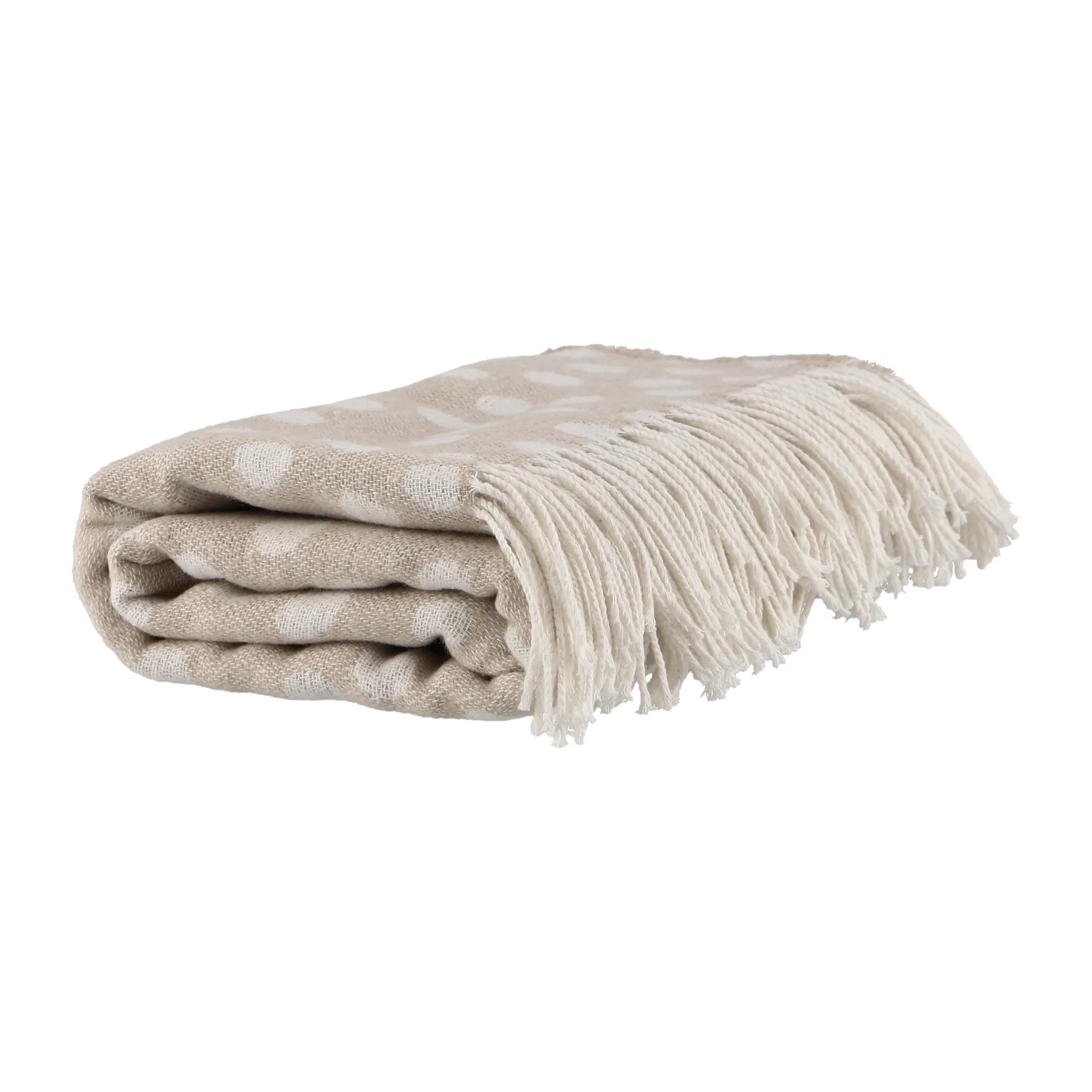 Droplets Baumwolldecke 130 x 185cm, Beige Scandi Living