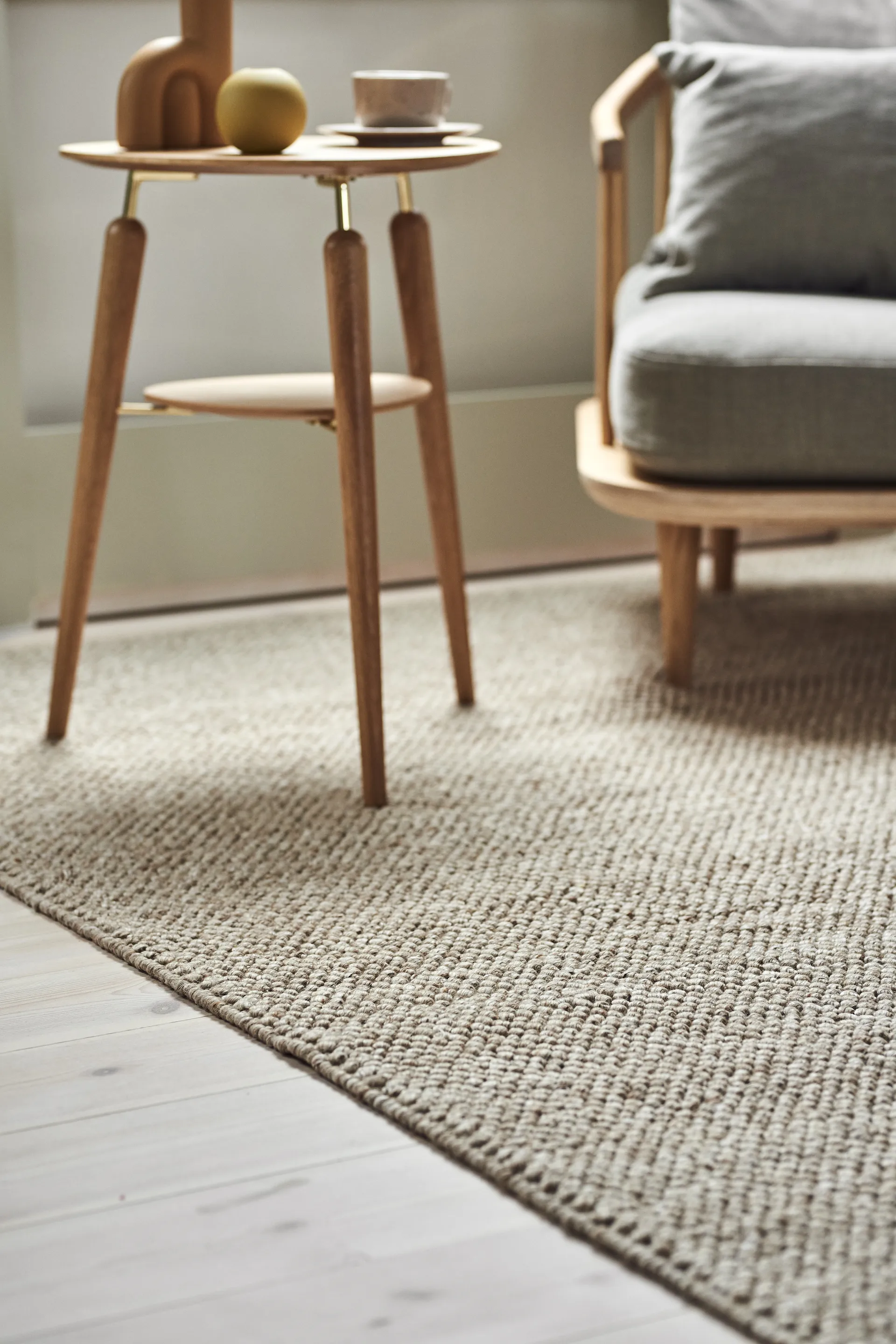 Flock Wollteppich beige, 170 x 240cm Scandi Living