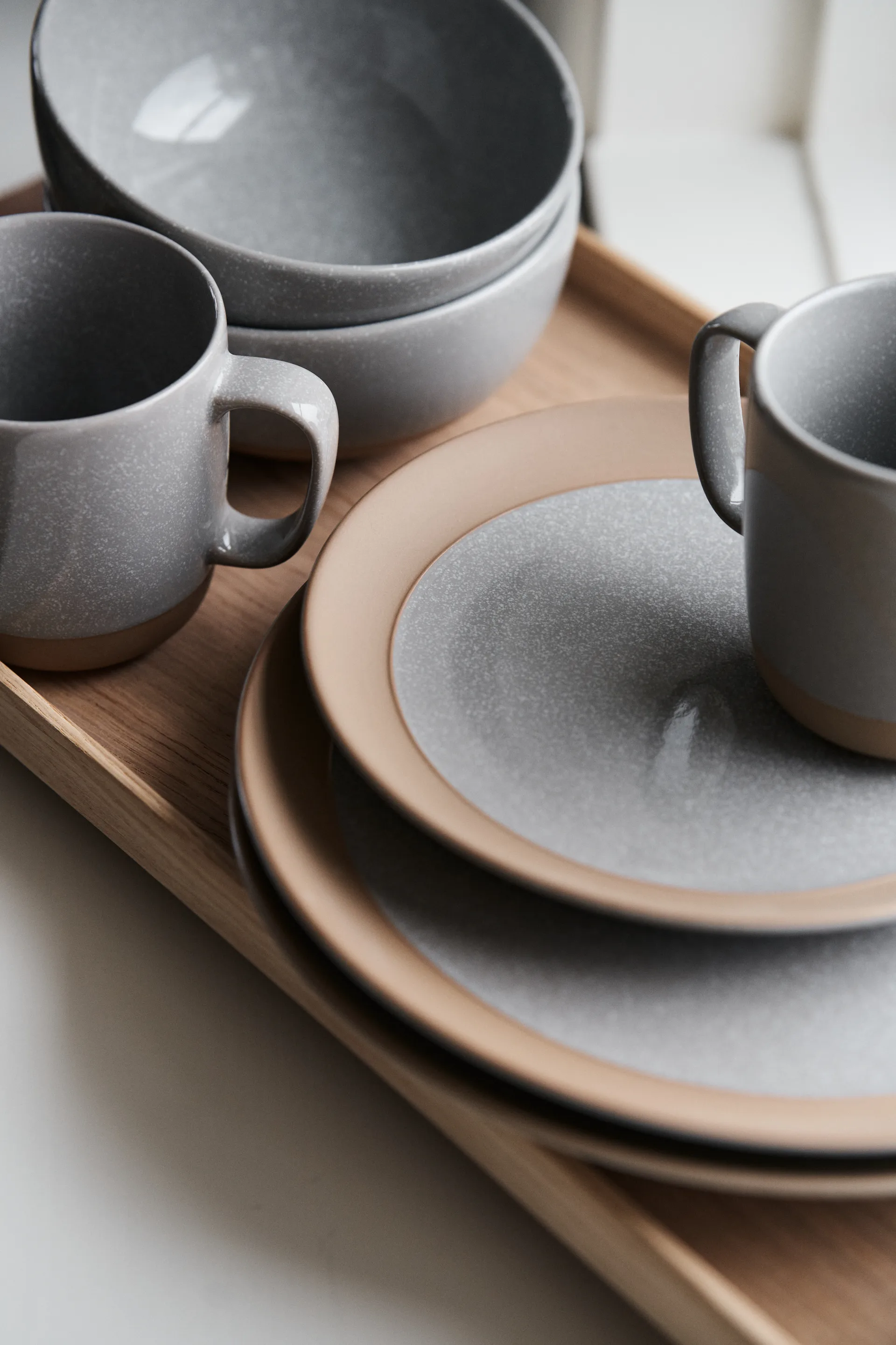 Fossil Teller Ø 21 cm, Grau Scandi Living