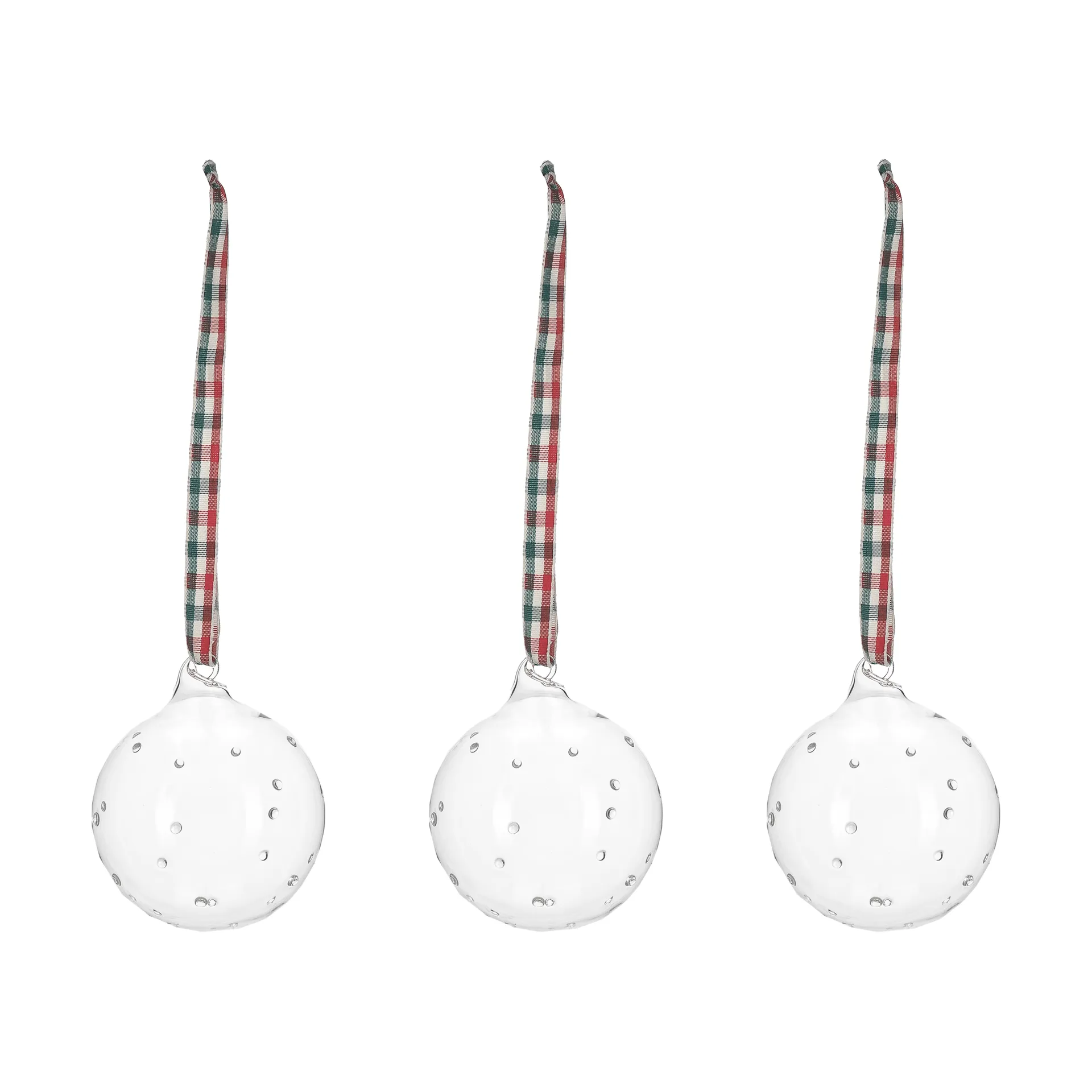 Grace Christbaumkugel mit Schleife, 3er-Pack, Weiß Scandi Living