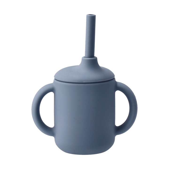 Idun Becher mit Strohhalm Silikon 120 ml - Blue - Scandi Living