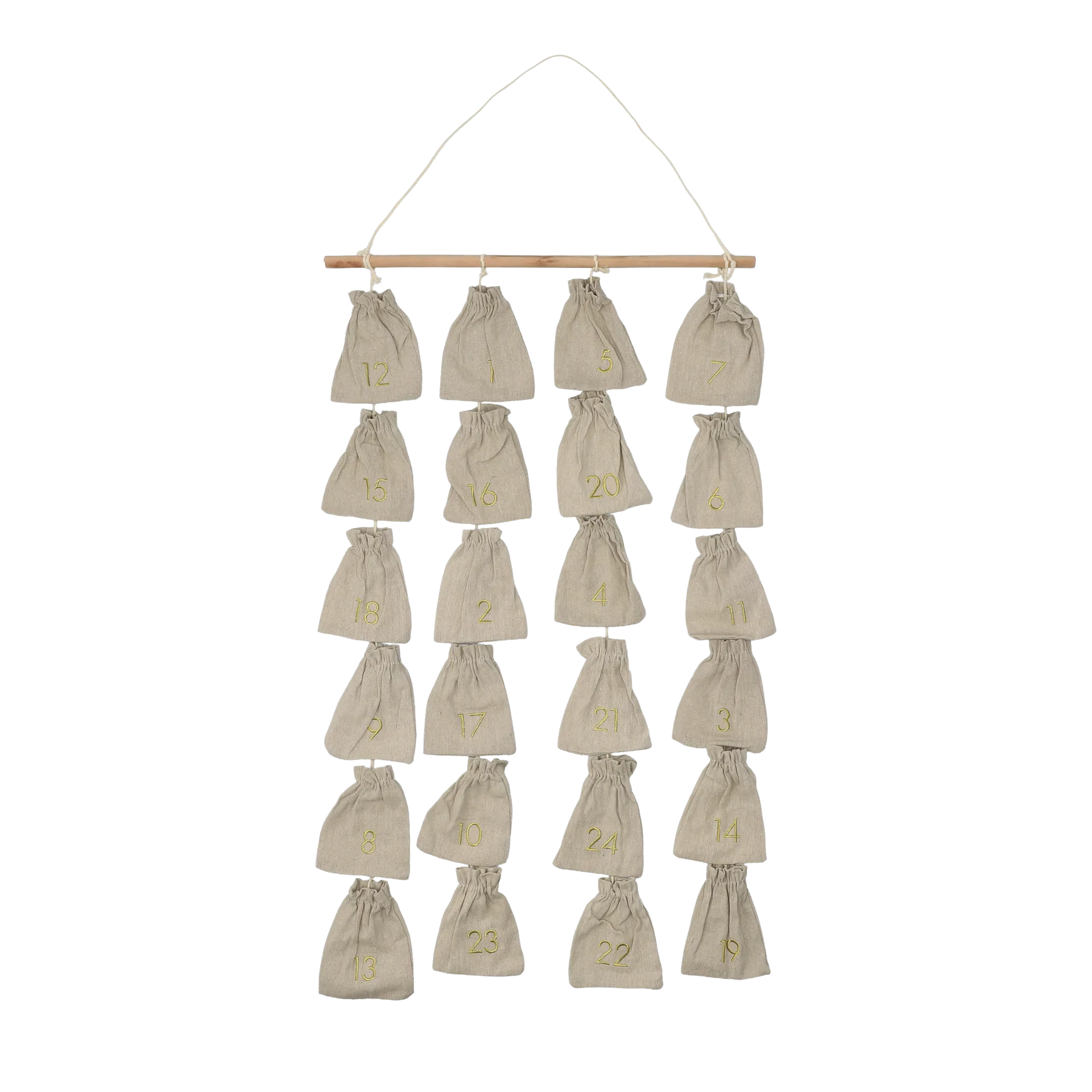 Joyful Adventskalender 75 cm, Beige Scandi Living