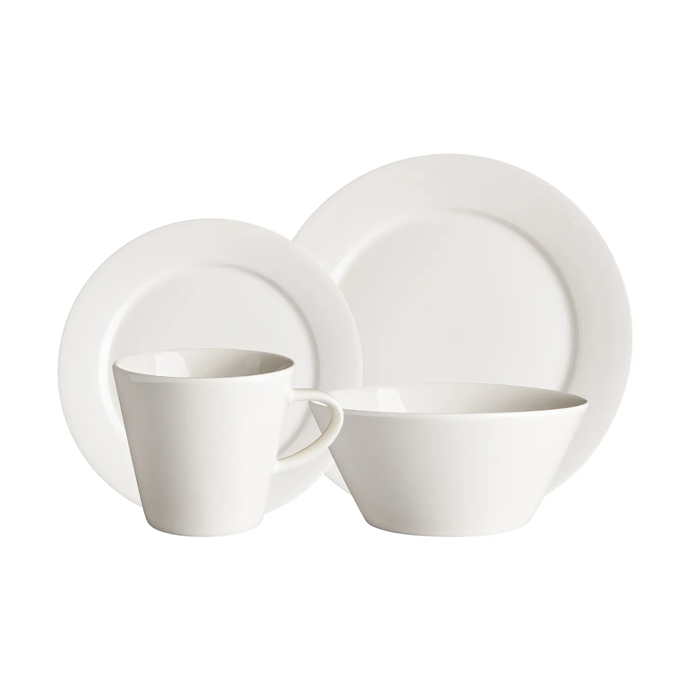 Kalk Service-Set 16 Teile - Weiß,  Scandi Living