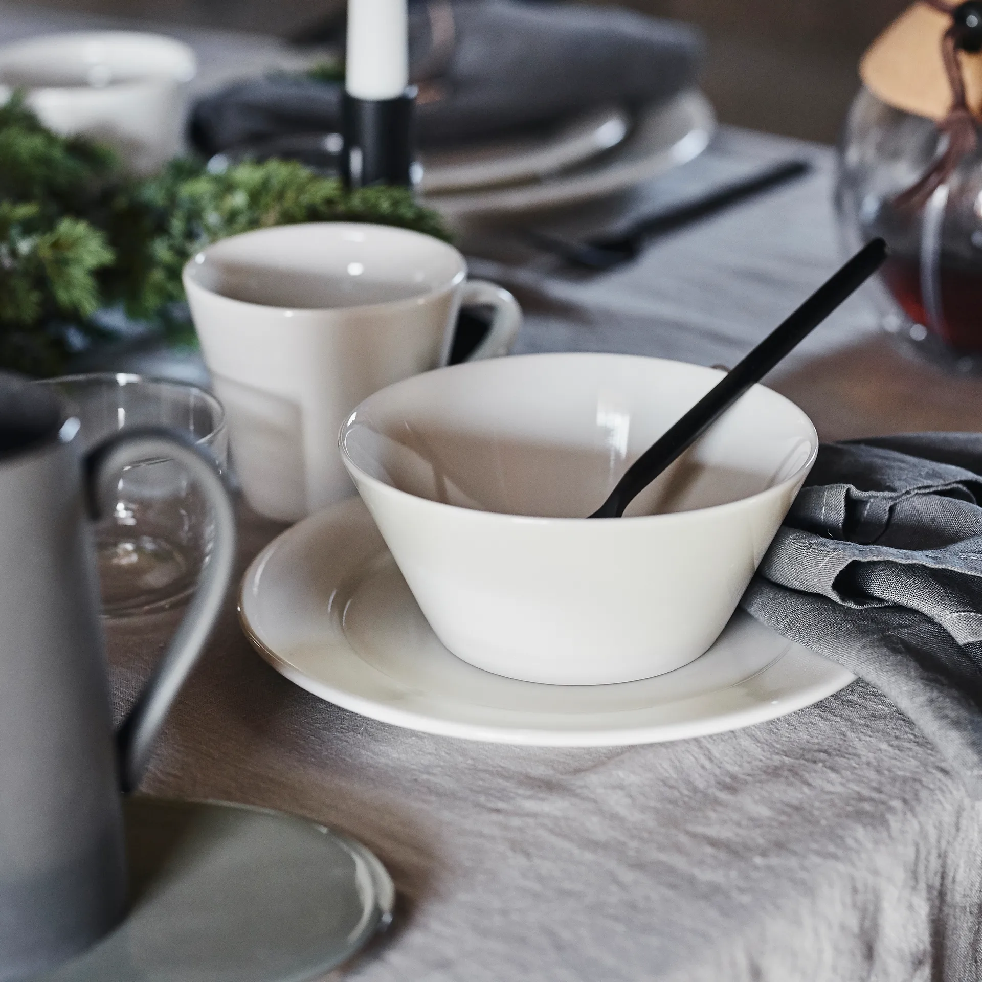 Kalk Service-Set 16 Teile - Weiß,  Scandi Living