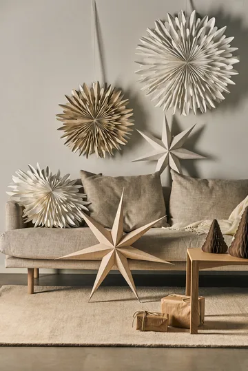 Luna Adventsstern Ø80 cm 2er-Pack - Weiß mit Punkten - Scandi Living