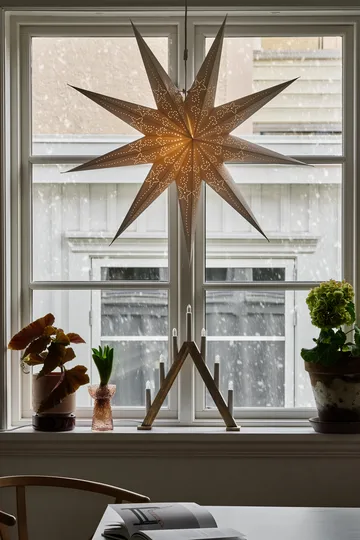 Nord Adventsleuchter 40 cm - Dunkel gebeizt - Scandi Living