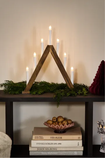 Nord Adventsleuchter 40 cm - Dunkel gebeizt - Scandi Living
