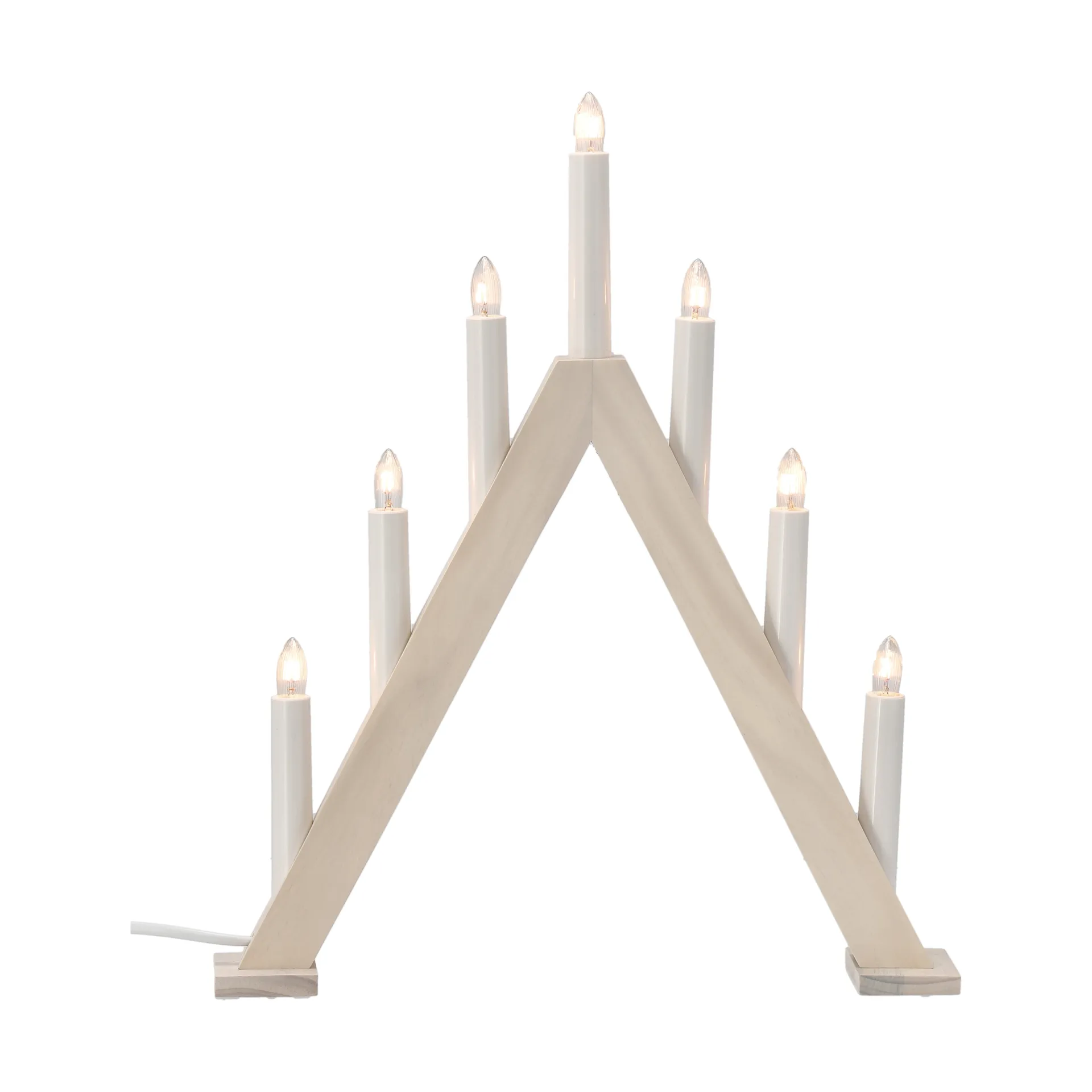 Nord Adventsleuchter 40 cm, Weiß lasiert Scandi Living