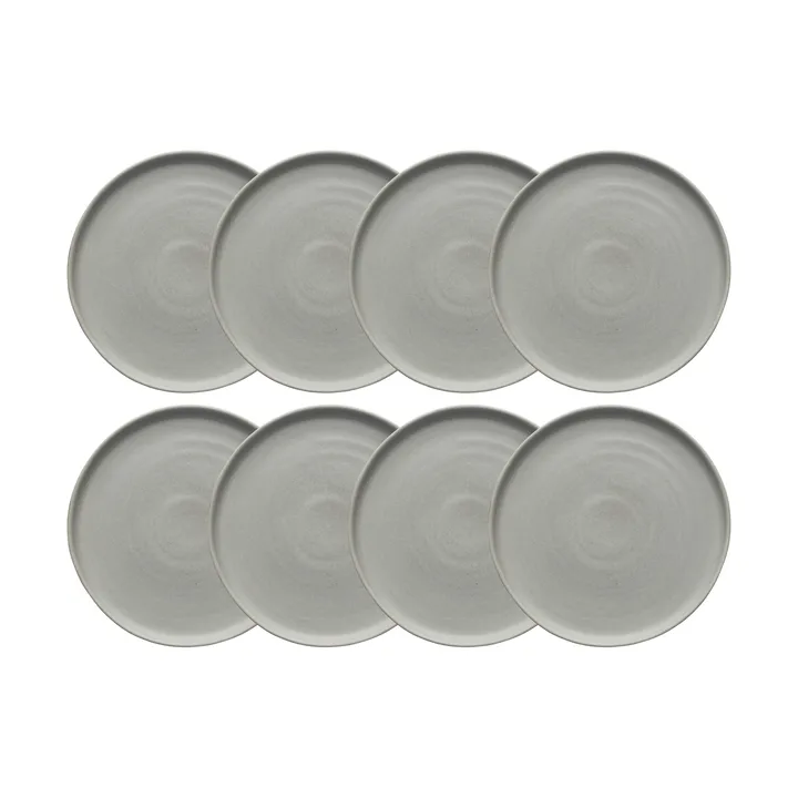 Sandsbro kleiner Teller hellgrau, Ø20 cm, 8er pack - Scandi Living