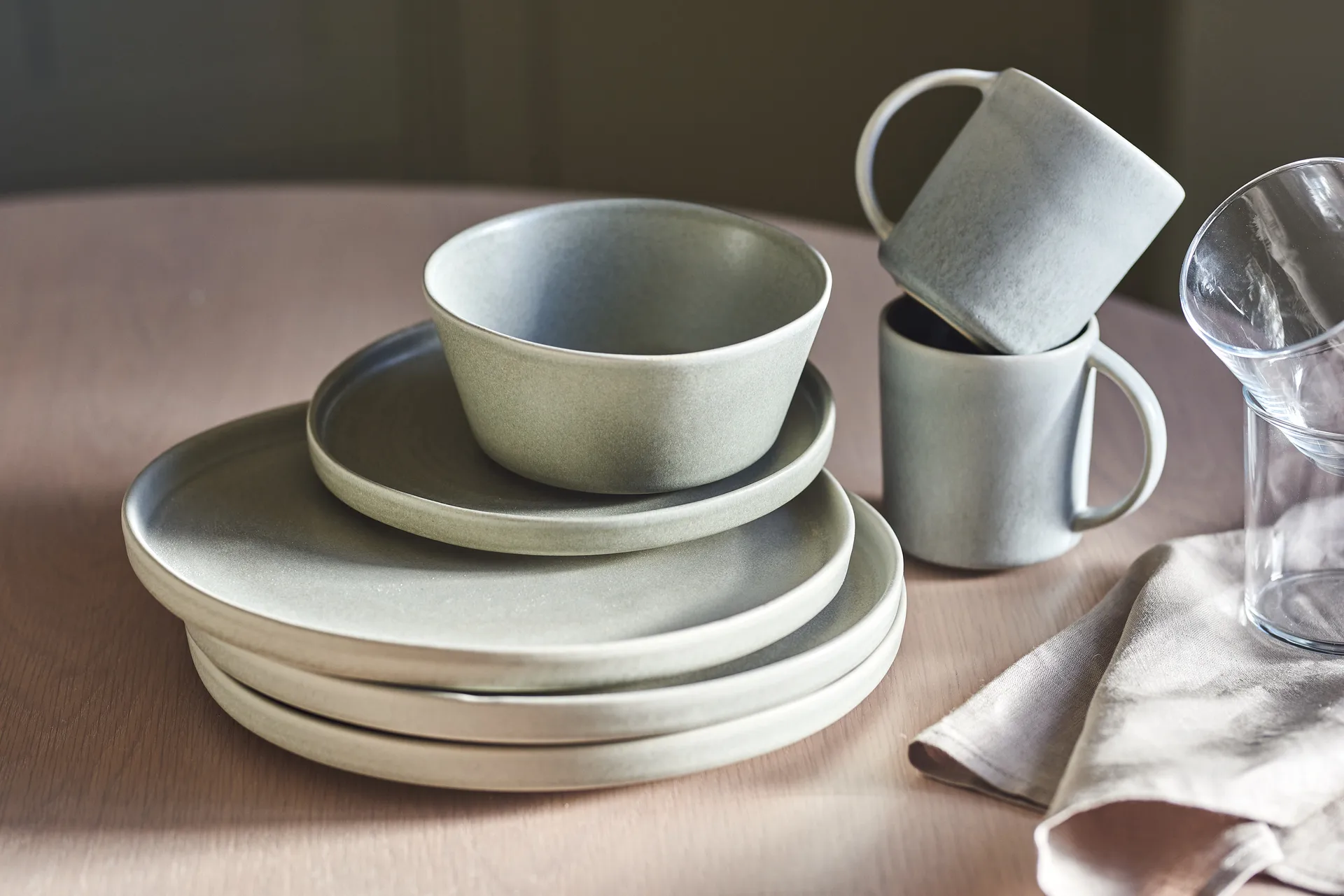 Sandsbro kleiner Teller hellgrau, Ø20 cm, 8er pack Scandi Living