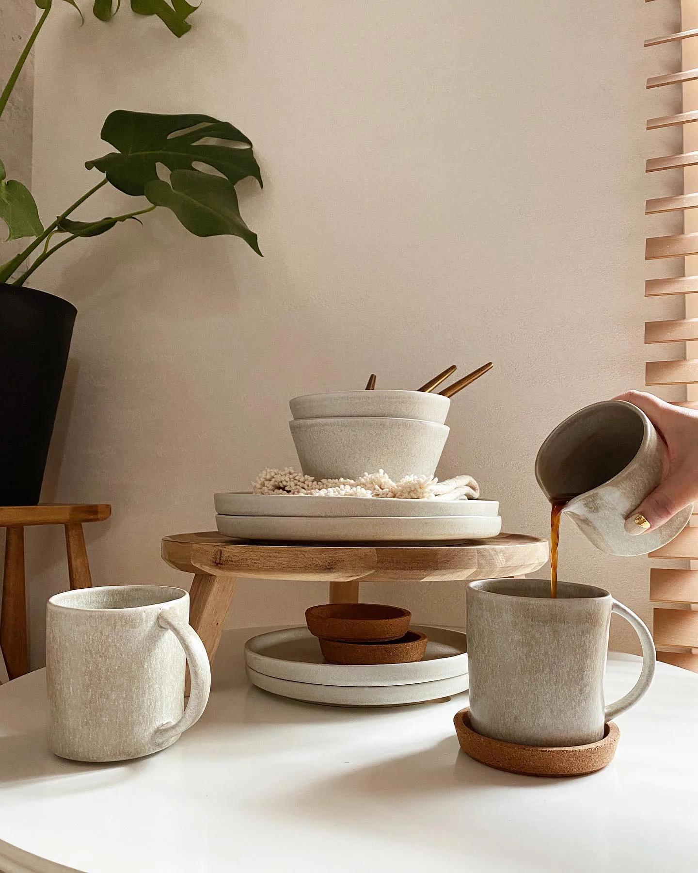 Sandsbro Pastateller hellgrau, Ø23 cm, 4er pack Scandi Living