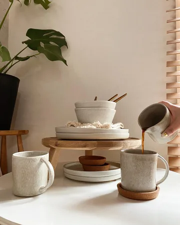 Sandsbro Pastateller hellgrau, Ø23 cm, 6er pack - Scandi Living