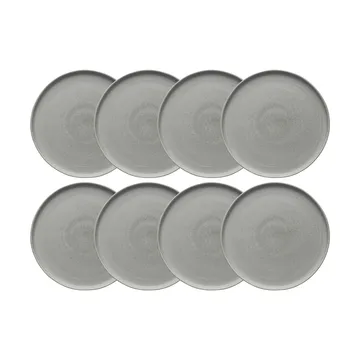 Sandsbro Speiseteller hellgrau, Ø26 cm, 8er pack - Scandi Living